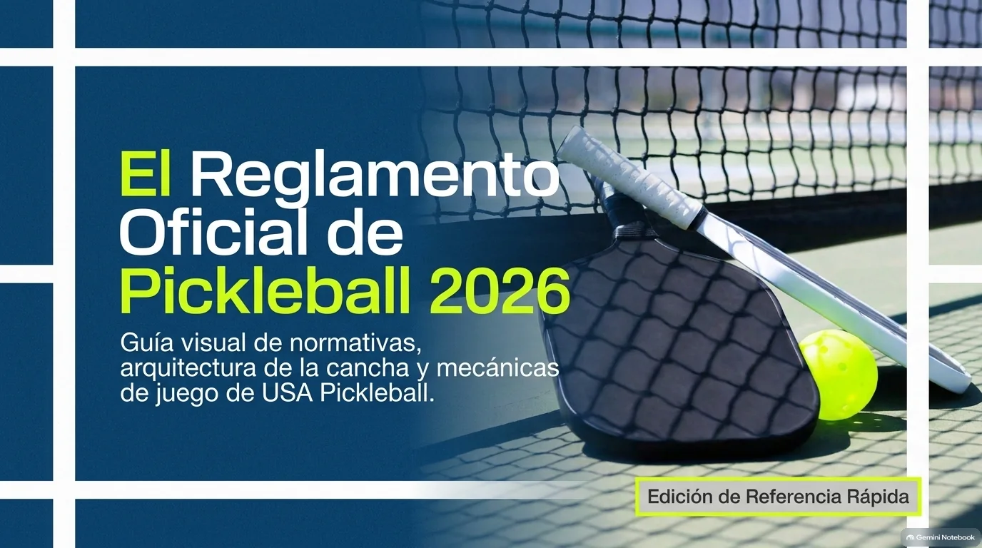 Portada de la guía visual de reglas de pickleball 2026.