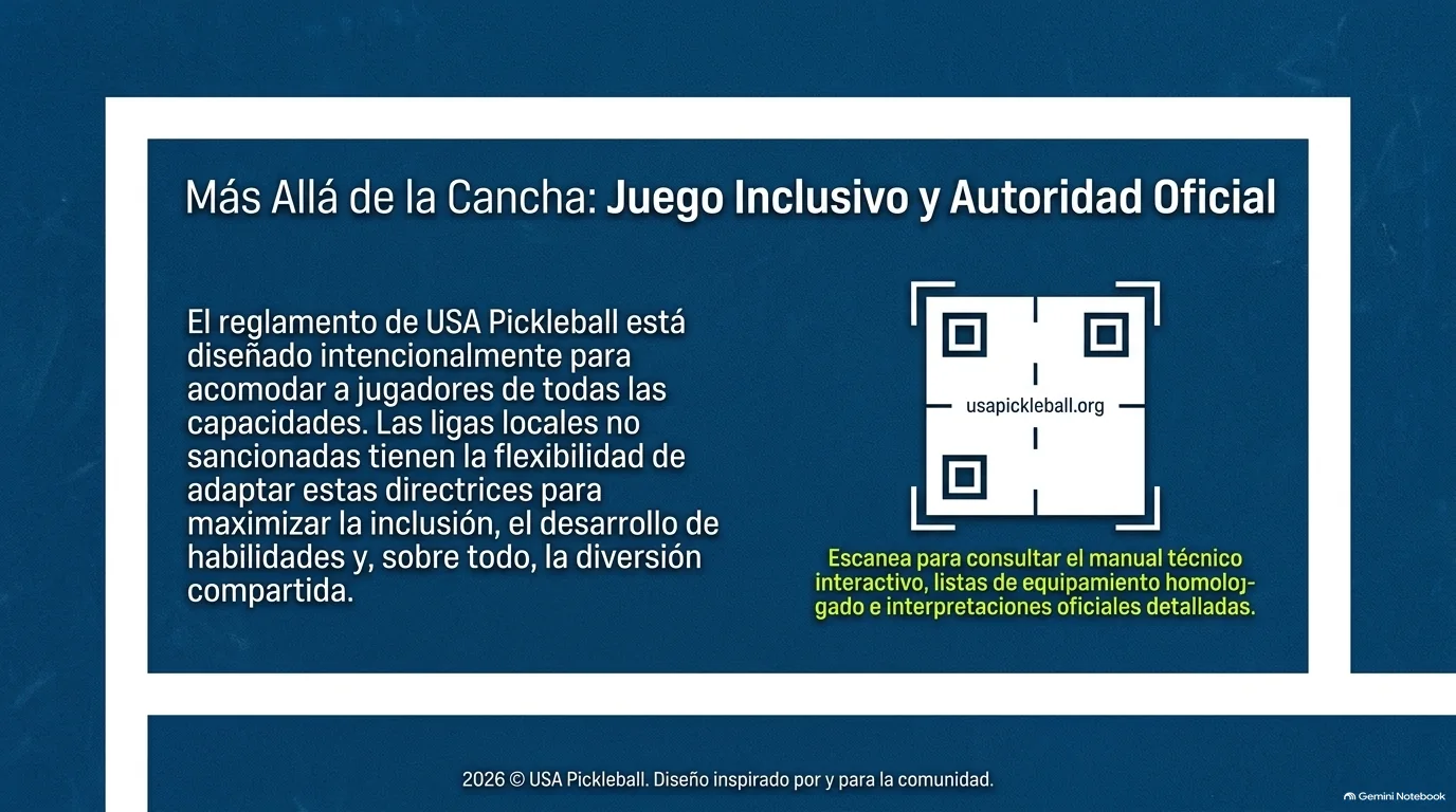 Juego inclusivo y autoridad del reglamento oficial.